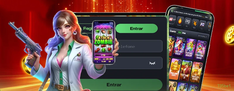 Aplicativo móvel 735bet para iOS e Android
